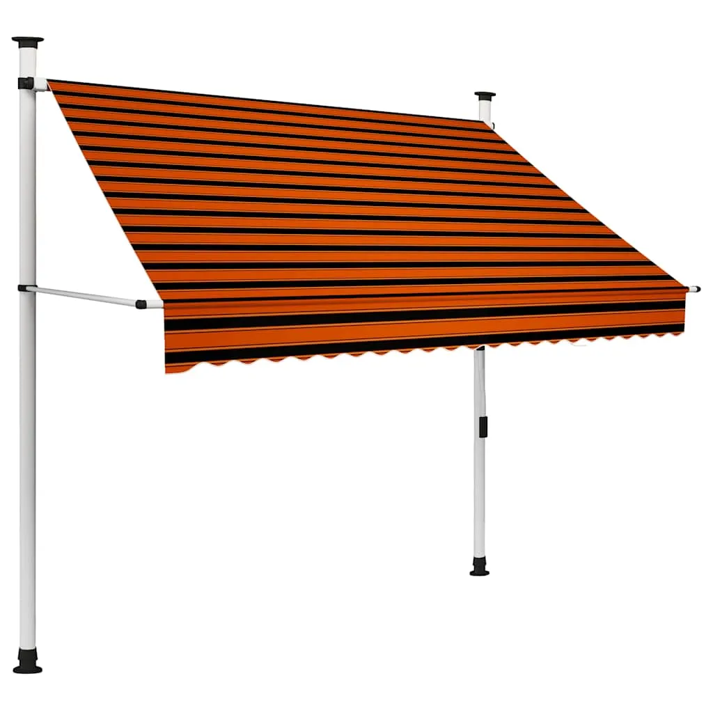 vidaXL Tenda na ručno uvlačenje 200 cm narančasto-smeđa - Venlo