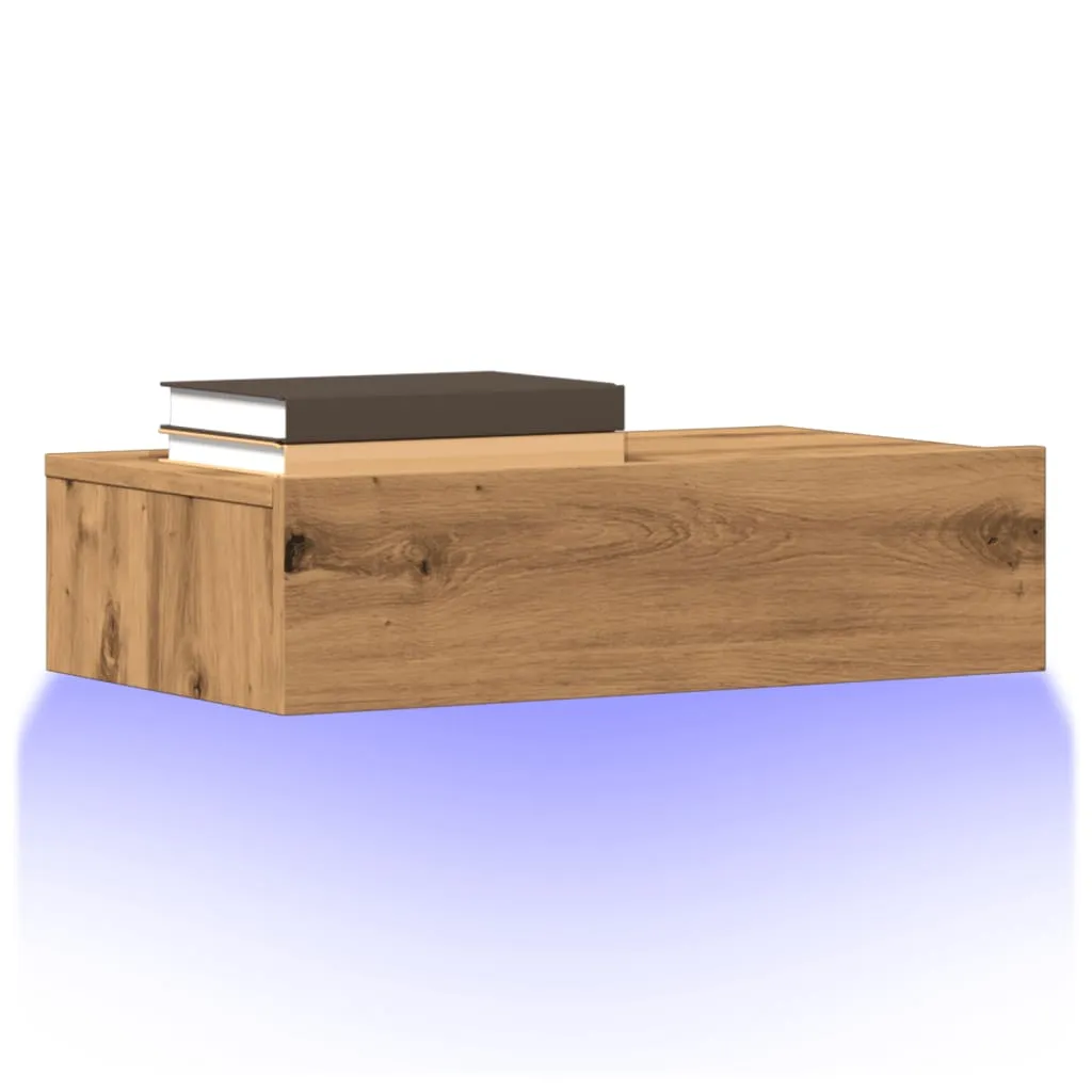 vidaxl 2-dijelni set tv ormarića s led svjetlima artisan hrast - slika 1