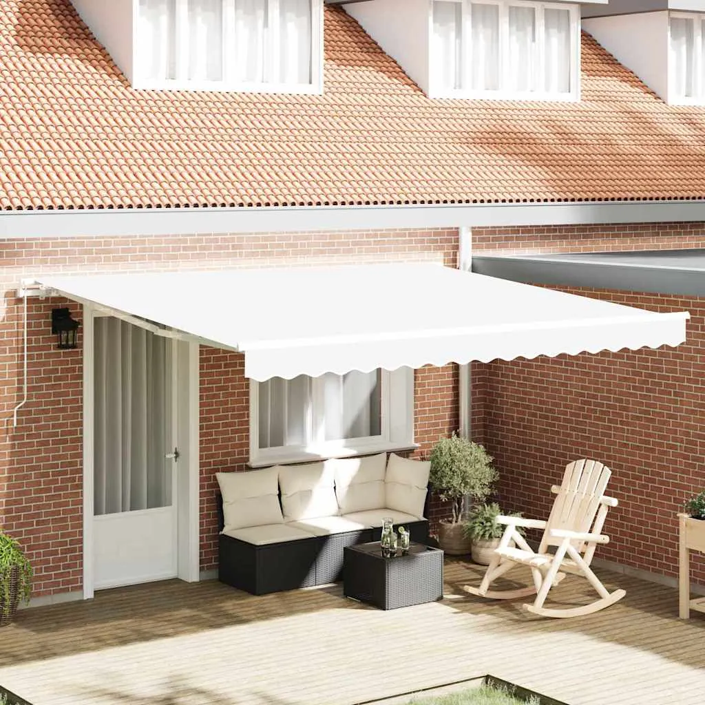 vidaXL Povlačivi tende Bijela 400 x 350 x 165 cm Poliester i aluminij - Venlo
