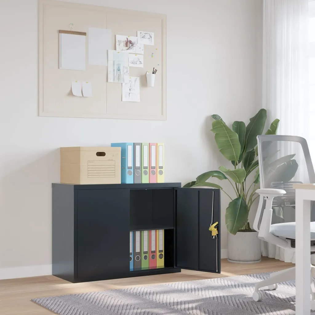 vidaXL Ormarić za spise antracit 90 x 40 x 70 cm čelični - Venlo