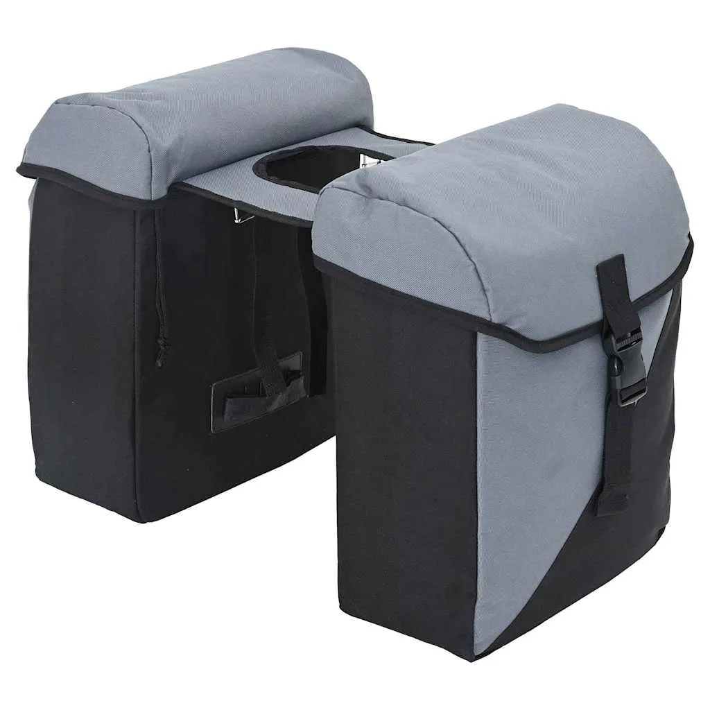 vidaxl torba za bicikl siva i crna 31,5 x 15,5 x 40 cm poliester - slika 1