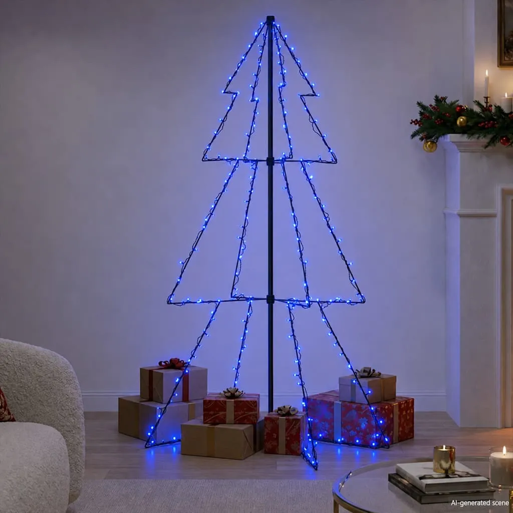 vidaxl stožasto božićno drvce 200 led unutarnje i vanjsko 98 x 150 cm - slika 1