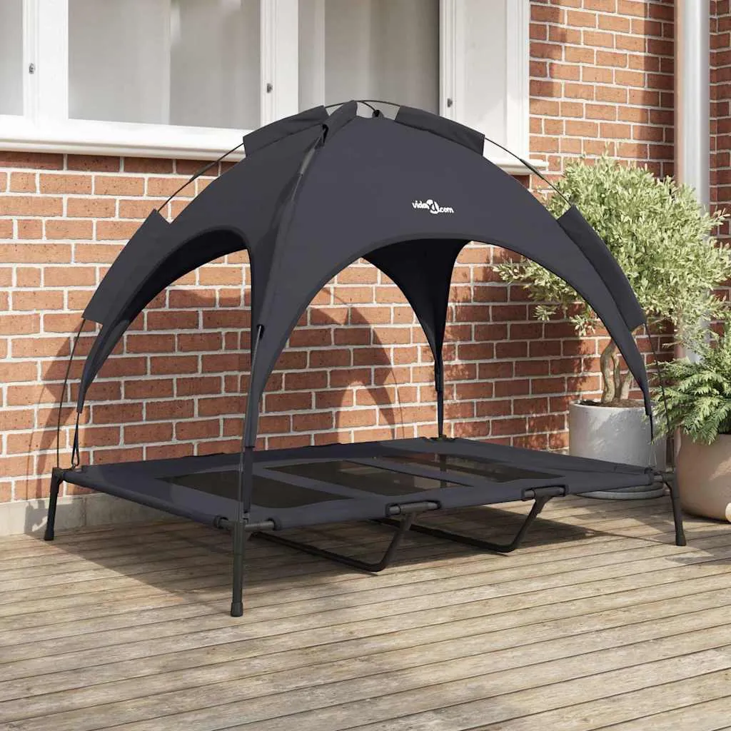 vidaxl krevet za psa crna 122 x 93 x 106,5 cm čelik - slika 1