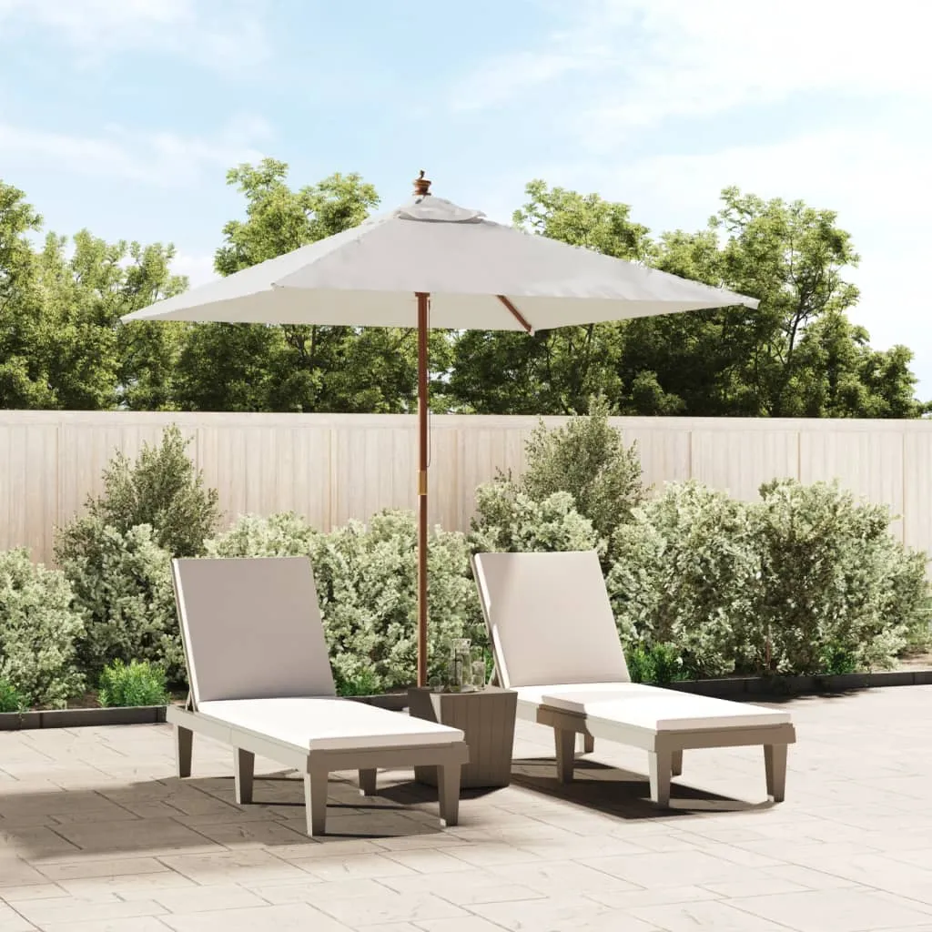 vidaXL Vrtni suncobran s drvenim stupom boja pijeska 198x198x231 cm - Venlo