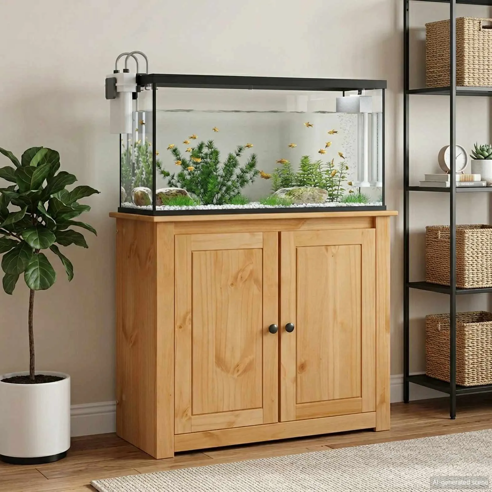 vidaxl stalak za akvarij panama smeđa 81 x 36 x 73 cm 250 kg - slika 1