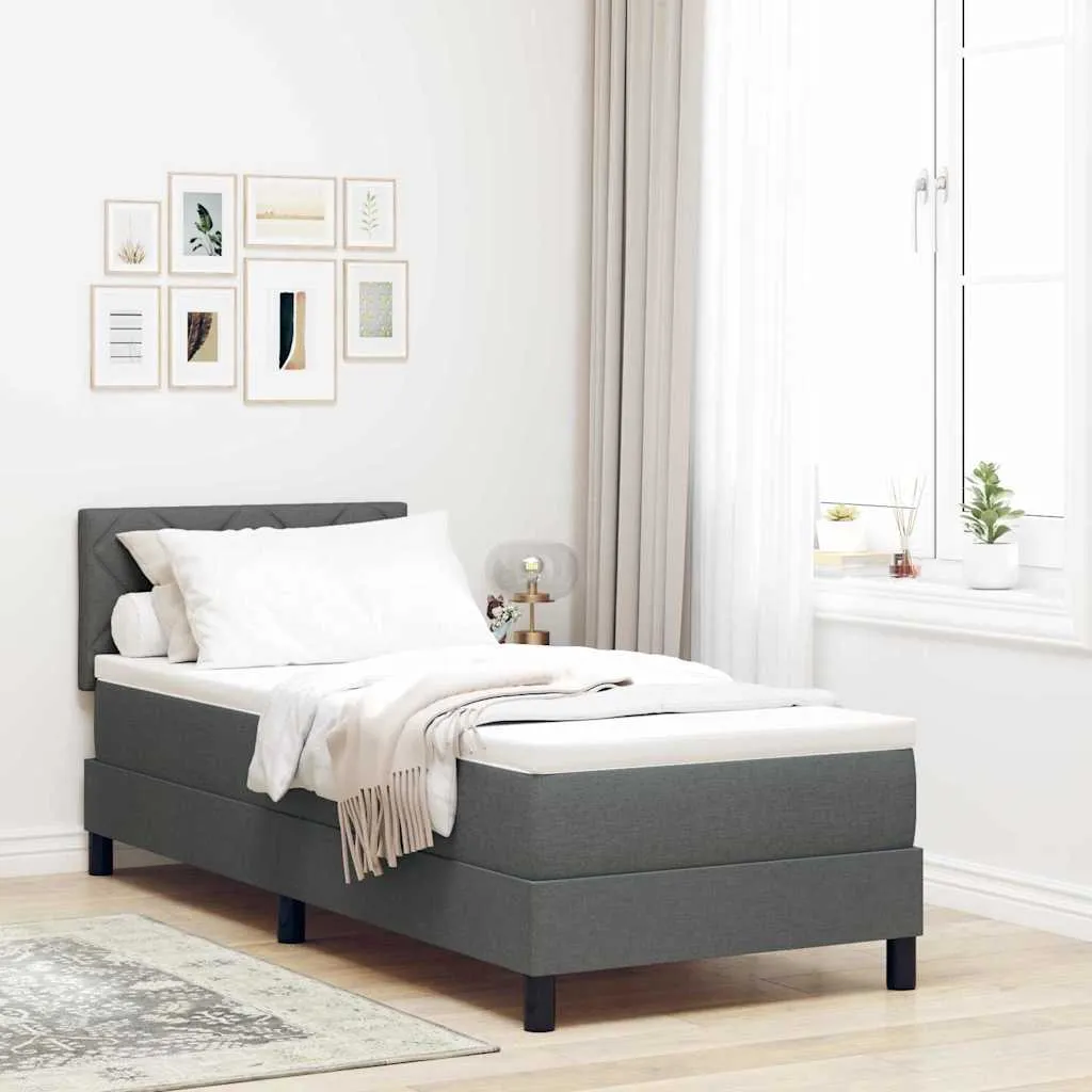 vidaXL Krevet s opruga kutije Tamno siva 80 x 200 cm tkanina - Venlo