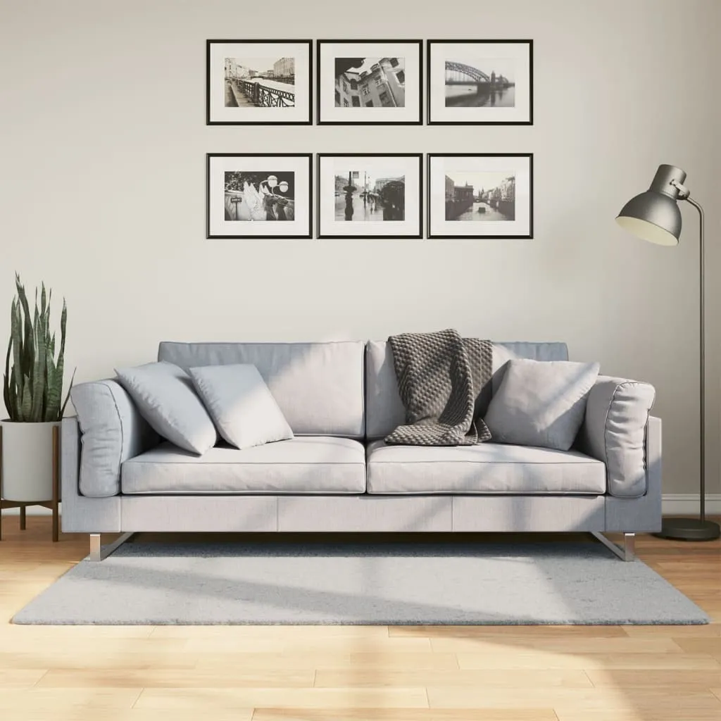 vidaXL Tepih HUARTE kratkih vlakana mekani i perivi sivi 80x150 cm - Venlo