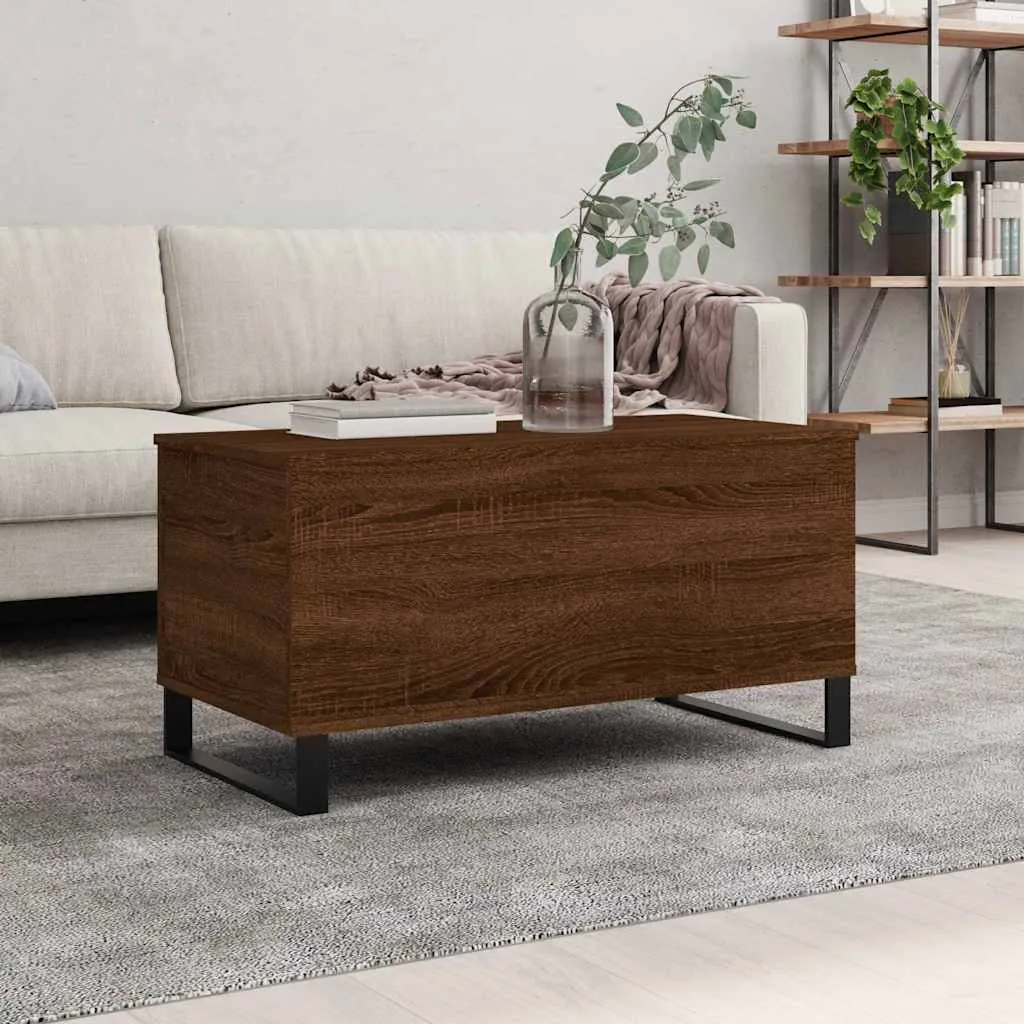 vidaXL Stolić za kavu boja hrasta 90 x 44,5 x 45 cm konstruirano drvo - Venlo