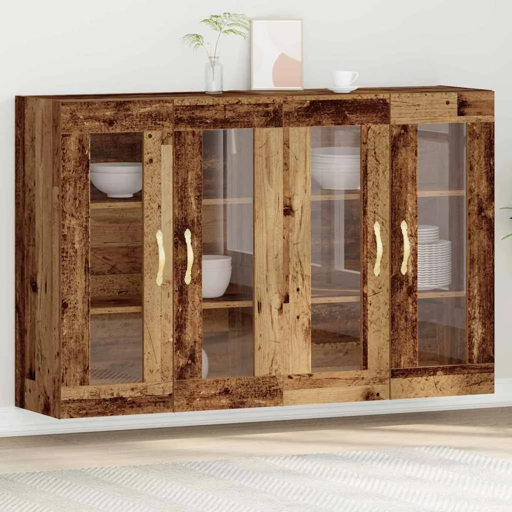 vidaXL Zidni ormari 2 kom. Staro drvo 69,5 x 34 x 90 cm - Venlo