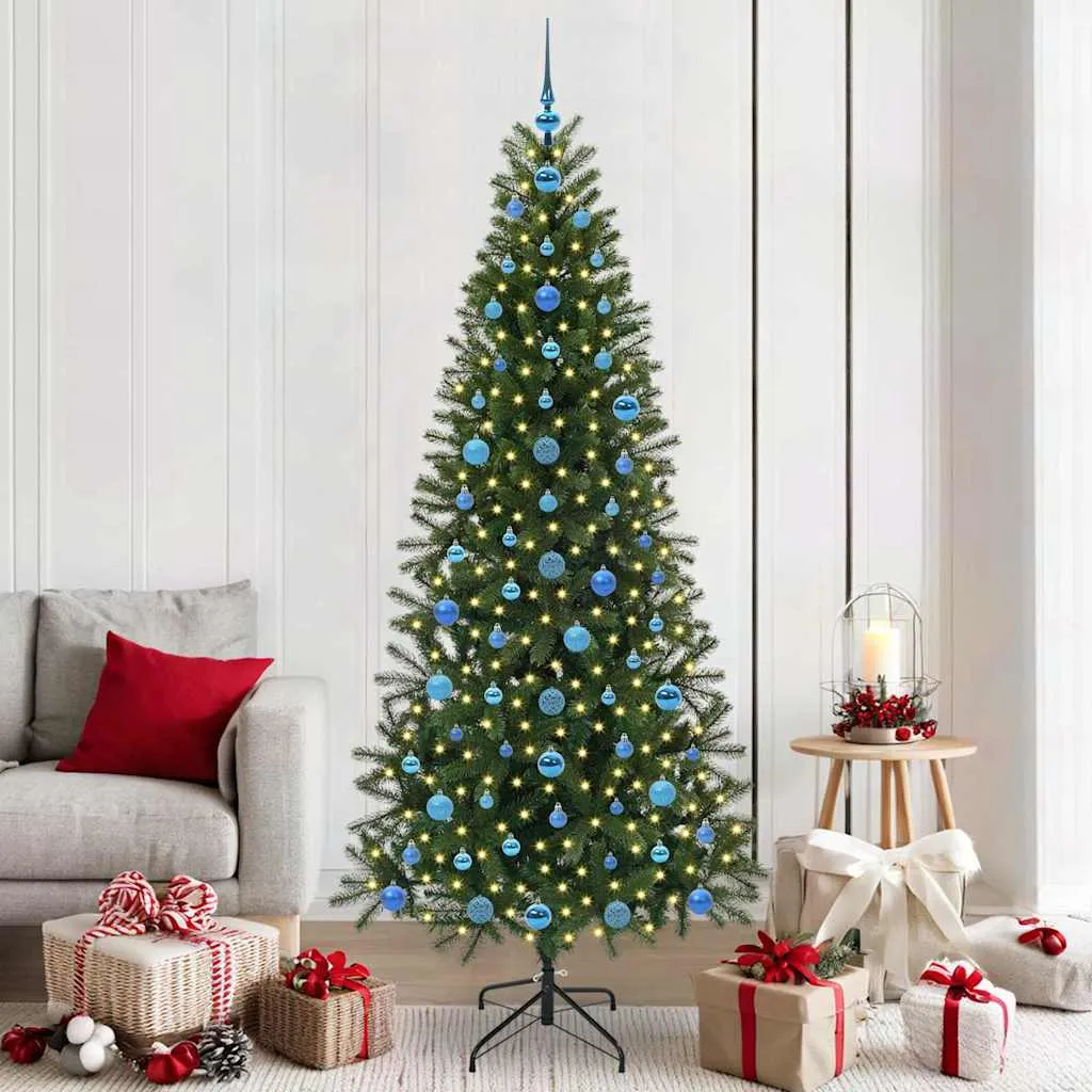 vidaxl umjetno božićno drvce zelena 210 cm pe i pvc - slika 1