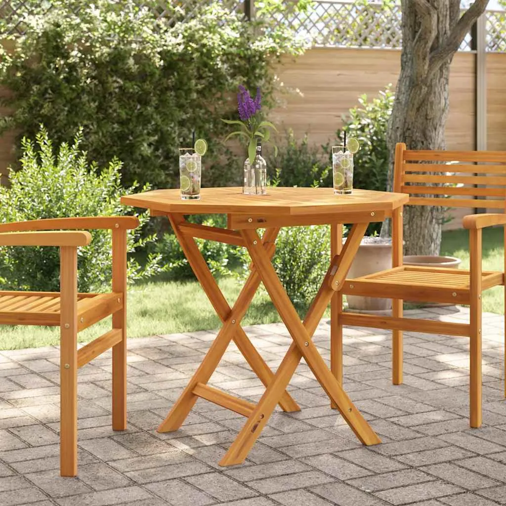vidaXL Sklopivi vrtni stol 85 x 85 x 76 cm od masivne tikovine - Venlo