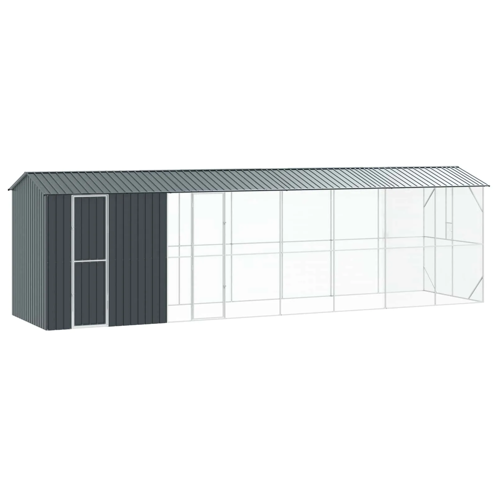 vidaXL Kavez za ptice Antracit 860 x 208 x 247 cm Cinkani čelik - Venlo
