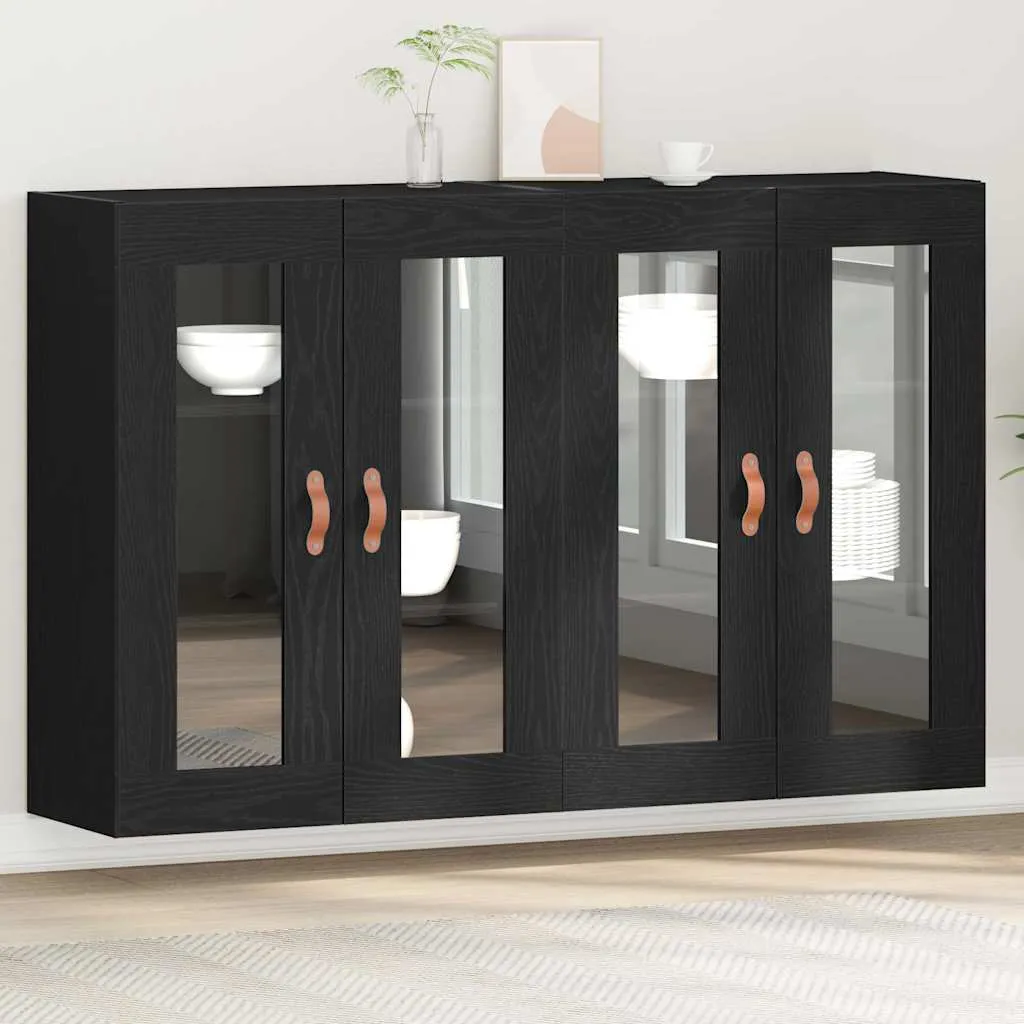 vidaXL Zidni ormari 2 kom. Crni hrast 69,5 x 34 x 90 cm - Venlo