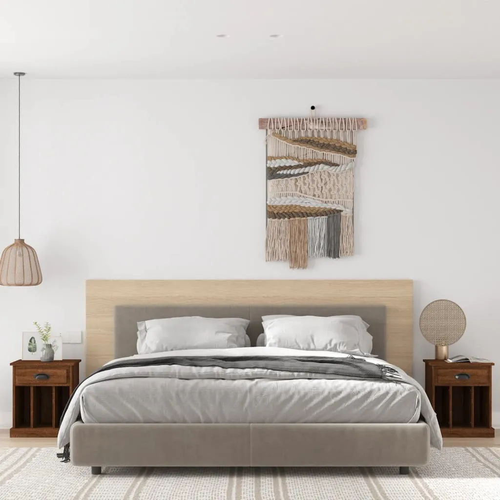 vidaXL Noćni ormarići 2 kom boja dimljenog smeđi 43x36x50 cm - Venlo