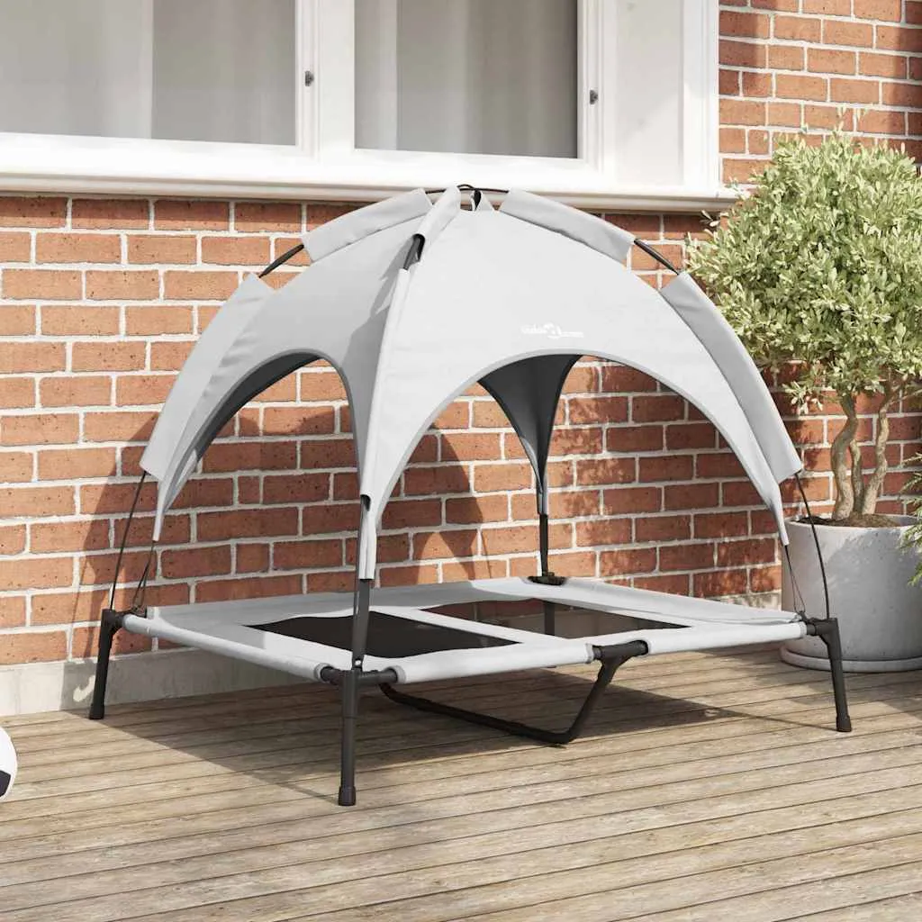 vidaxl krevet za psa srebrno siva 92 x 77 x 82,5 cm čelik - slika 1