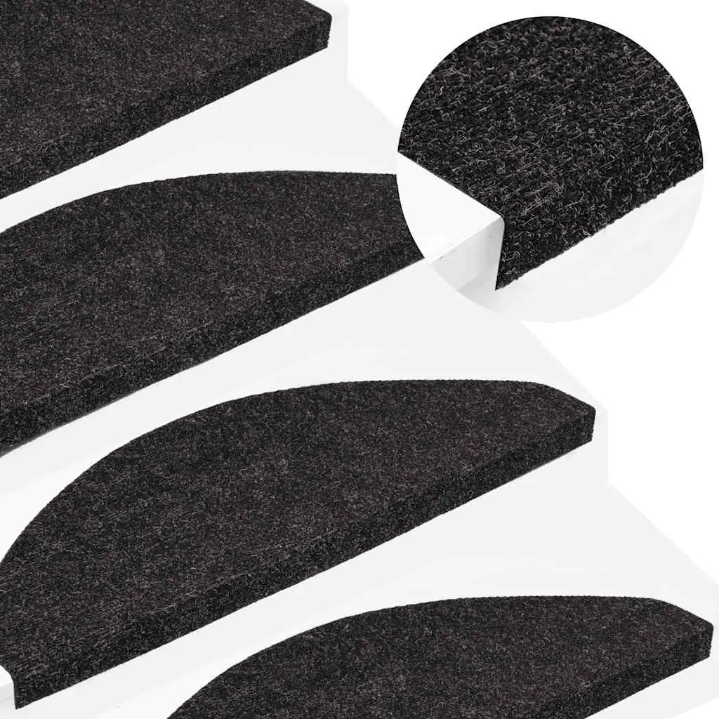 vidaXL Samoljepljivi otirači za stepenice 10kom antracit 65x22,5x3,5cm - Venlo