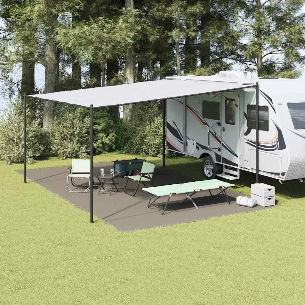 vidaxl teppi za šator svijetlo siva 700 x 400 cm polietilen - slika 1