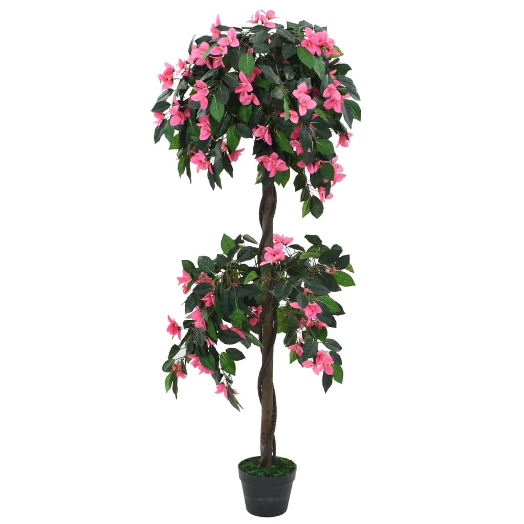 vidaXL Umjetna Biljka Rododendron s Posudom 155 cm Zeleno-ružičasta - Venlo