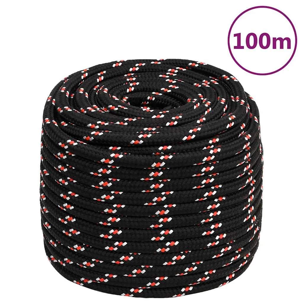 vidaxl brodski konop crni 16 mm 100 m od polipropilena - slika 1