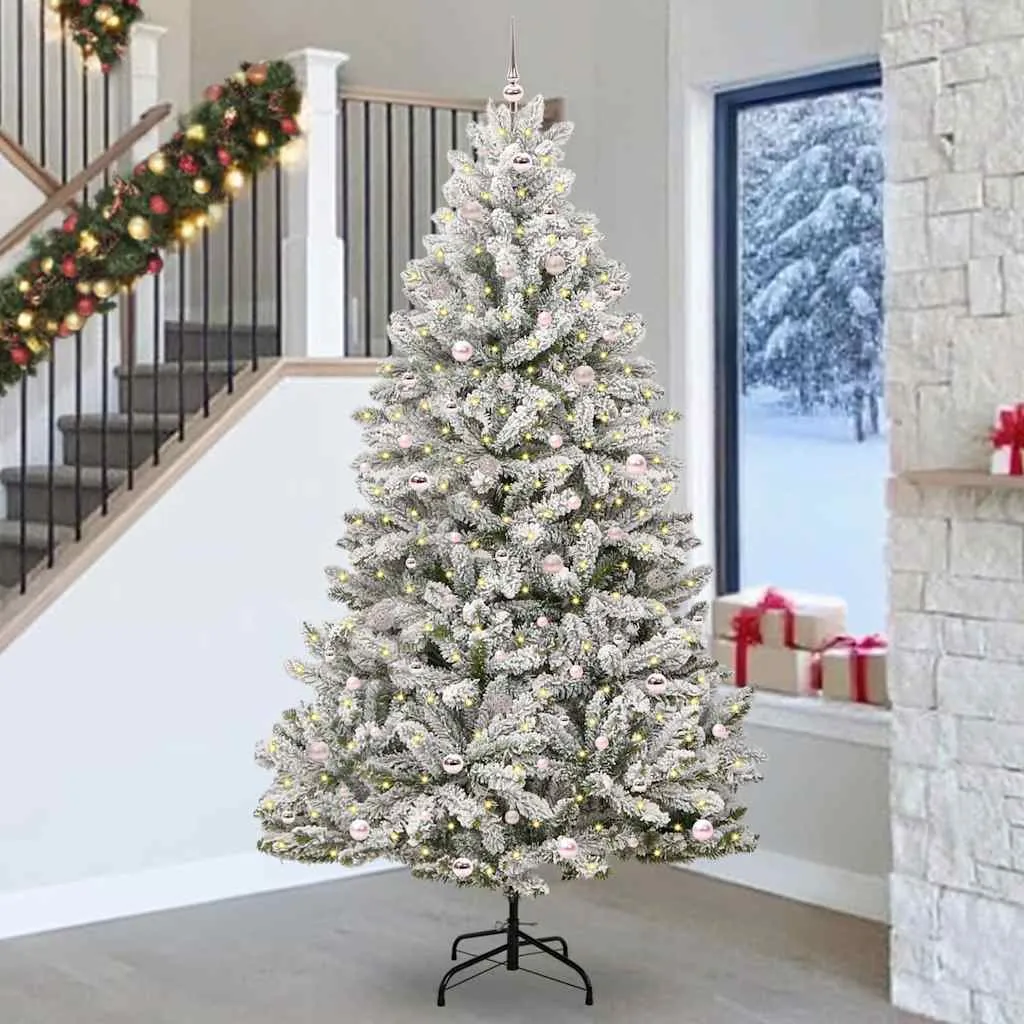 vidaxl umjetno božićno drvce 270 cm 300 led lampica topla bijela - slika 1
