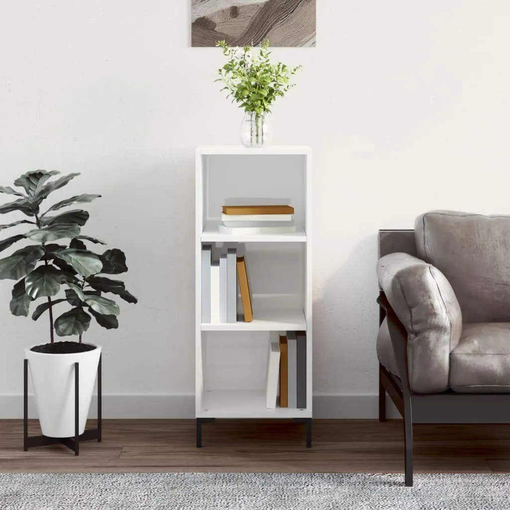 vidaXL Komoda sjajna bijela 34,5 x 32,5 x 90 cm od konstruiranog drva - Venlo
