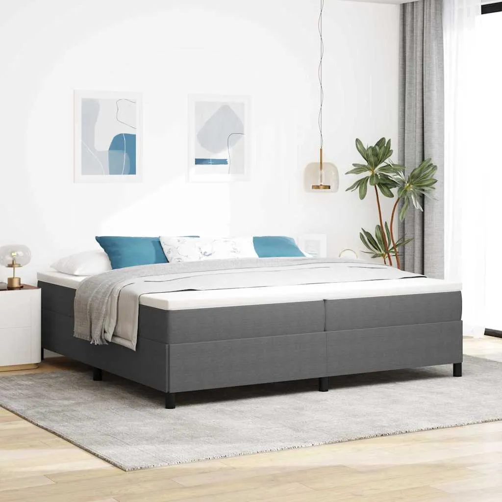 vidaXL Krevet s opruga kutije Svjetlosiva 200 x 200 cm Kordura tekstil - Venlo