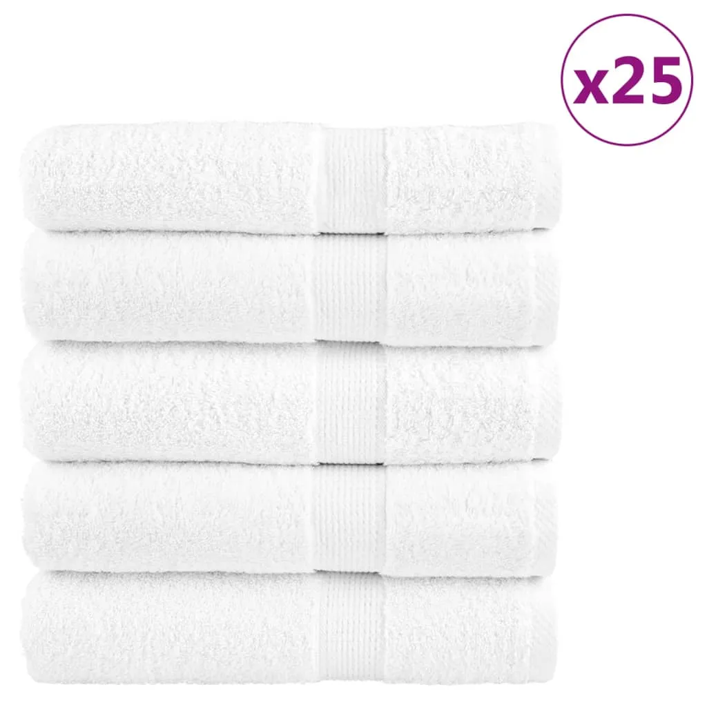 vidaxl ručnici za tuširanje solund 25 kom bijeli 70x140cm 600 gsm - slika 1