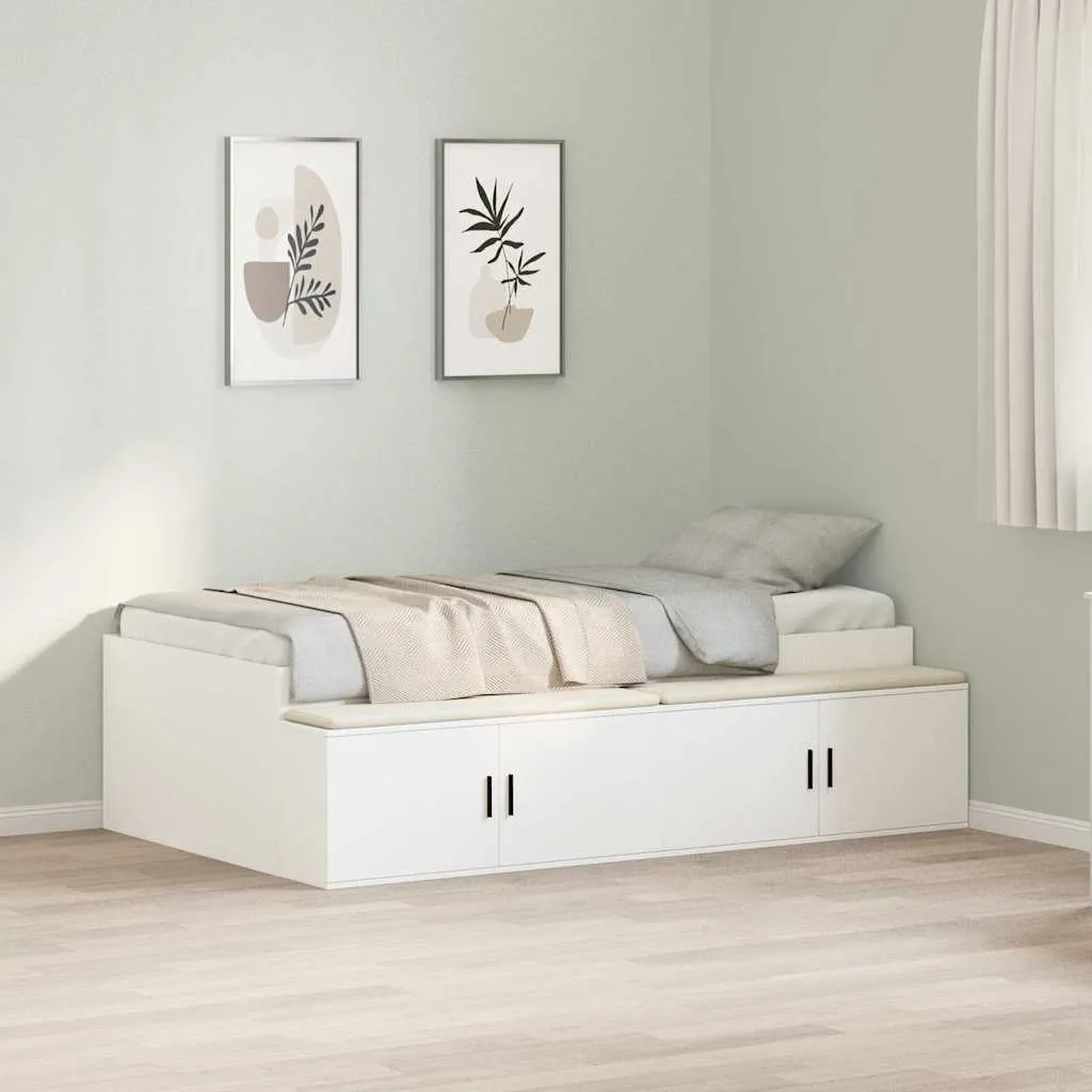 vidaXL Krevetna konstrukcija Bijelo 90 x 200 cm Konstruirano drvo - Venlo