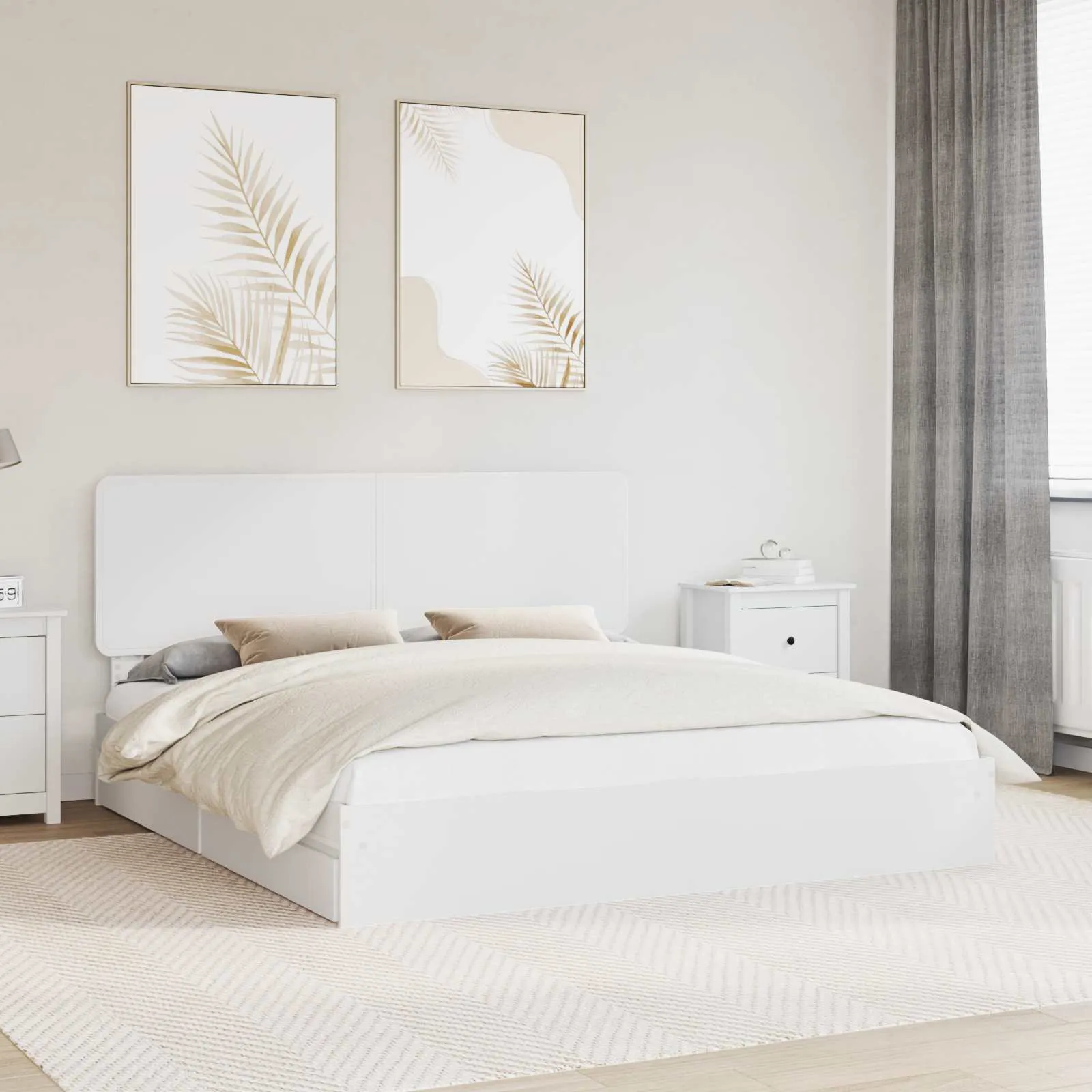 vidaXL Krevet s od storage Bijelo 180 x 200 cm Konstruirano drvo - Venlo