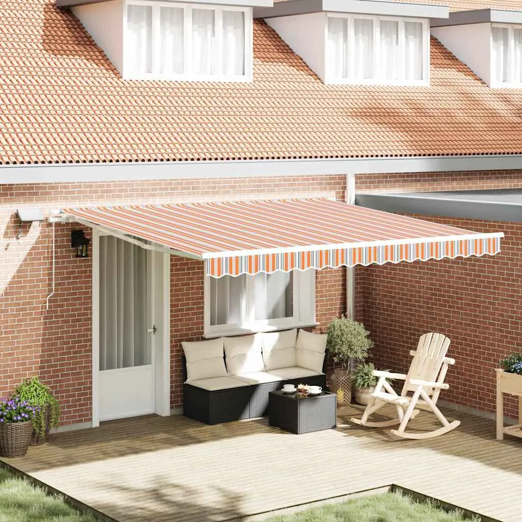 vidaXL Povlačivi tende Šareni 400 × 300 cm Tkanina i Aluminij - Venlo