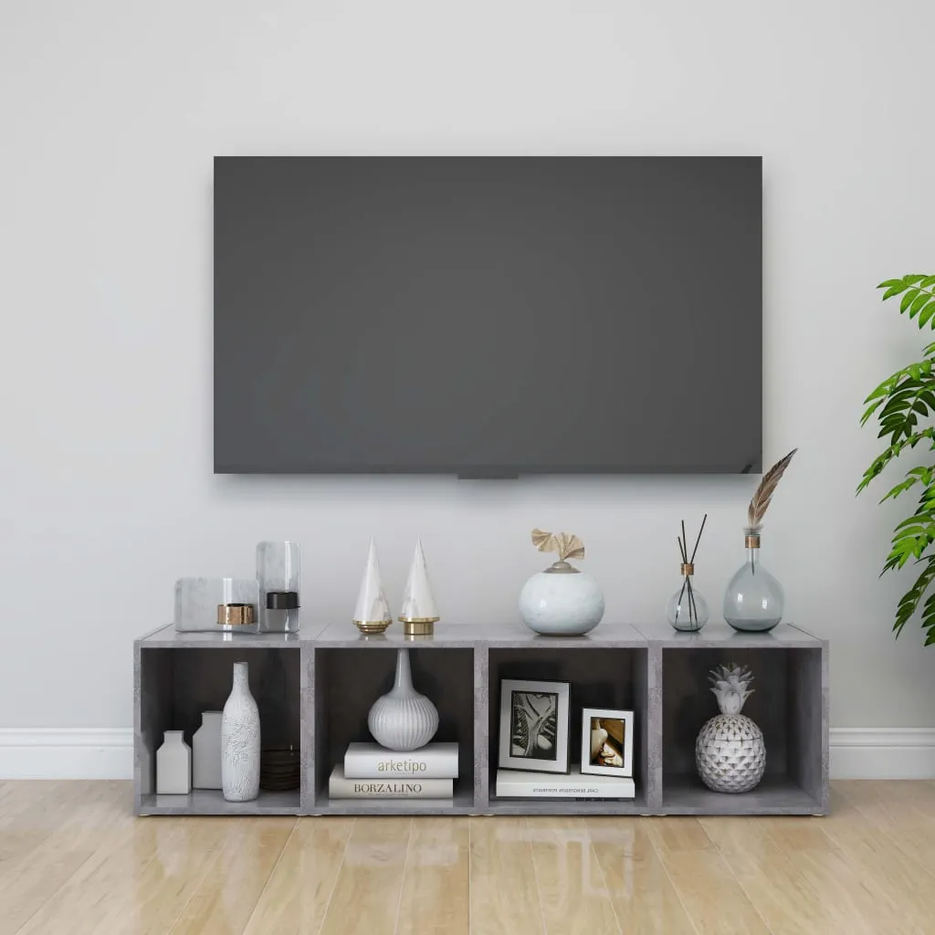 vidaXL TV ormarići 4 kom boja betona 37 x 35 x 37 cm konstruirano drvo - Venlo