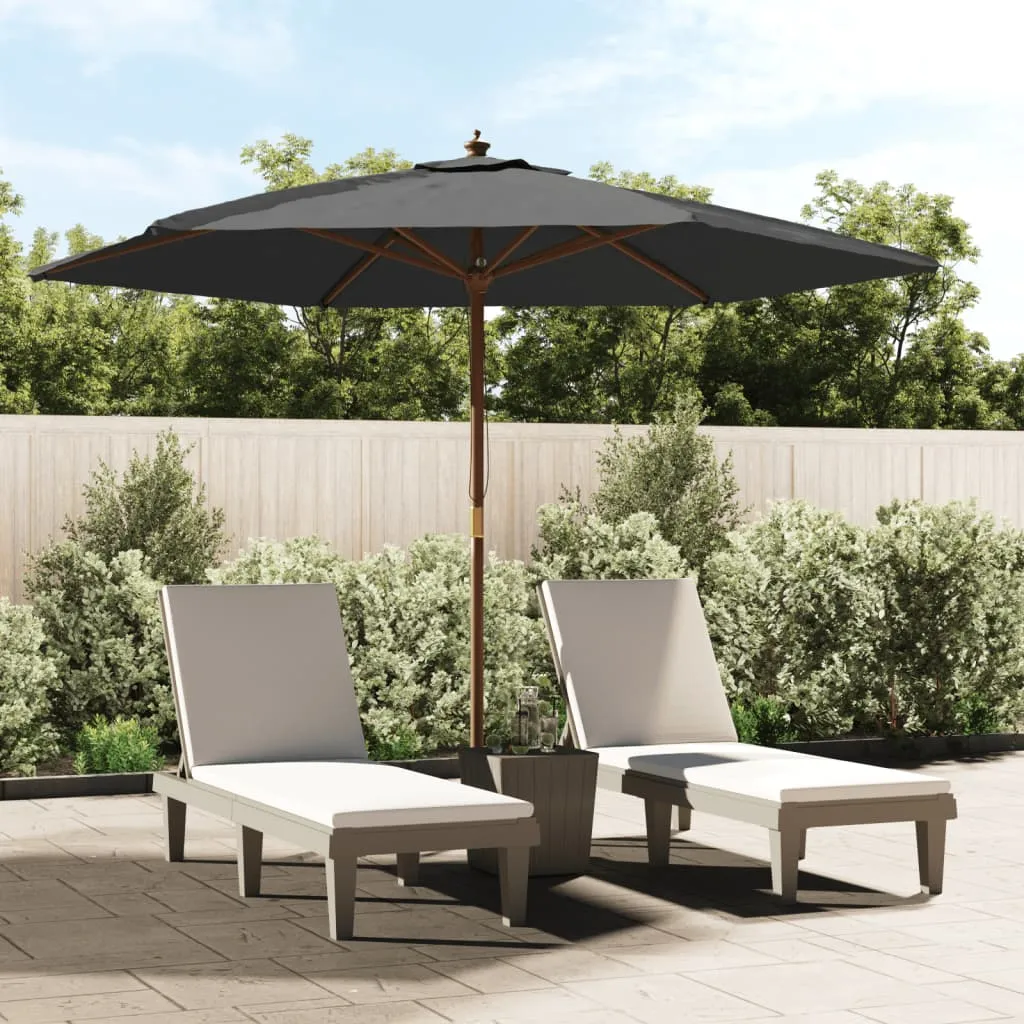 vidaXL Vrtni suncobran s drvenim stupom antracit 299 x 240 cm - Venlo