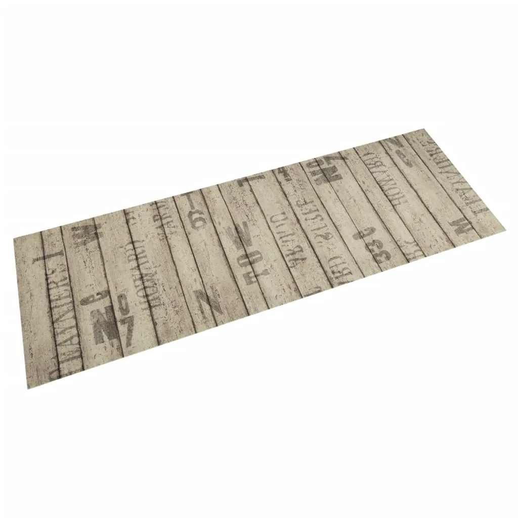 vidaxl kuhinjski tepih perivi s uzorkom ograde 45 x 150 cm baršunasti - slika 1