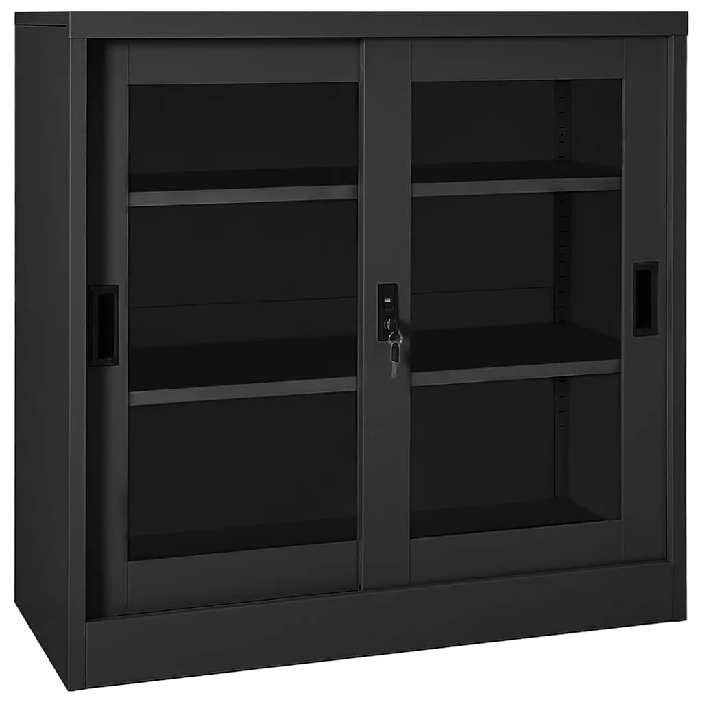 vidaXL Ormarić s kliznim vratima antracit 90 x 40 x 90 cm čelični - Venlo