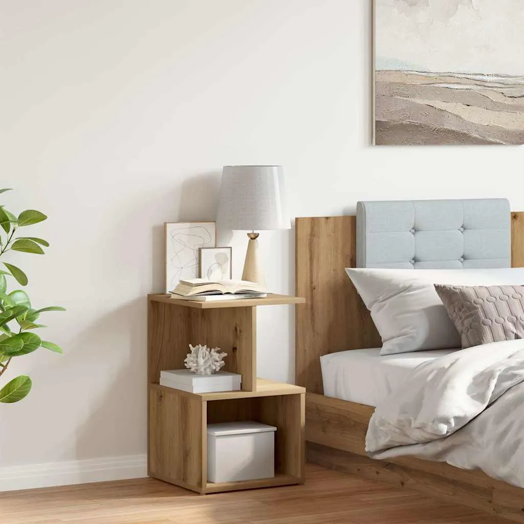 vidaxl noćni ormarić artisan hrast 35x35x55 cm izrađeno drvo - slika 1
