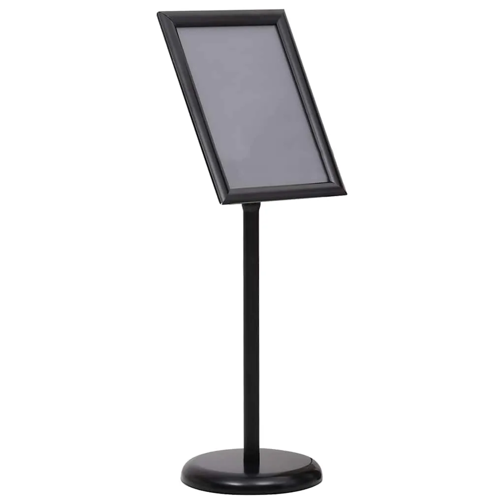 vidaxl stalak za plakate a3 s postoljem crni od aluminijske legure - slika 1