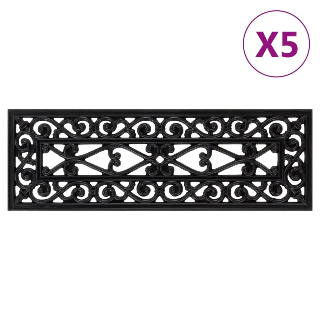 vidaxl gazišta za stepenice 5 kom 25 x 75 cm gumena - slika 1