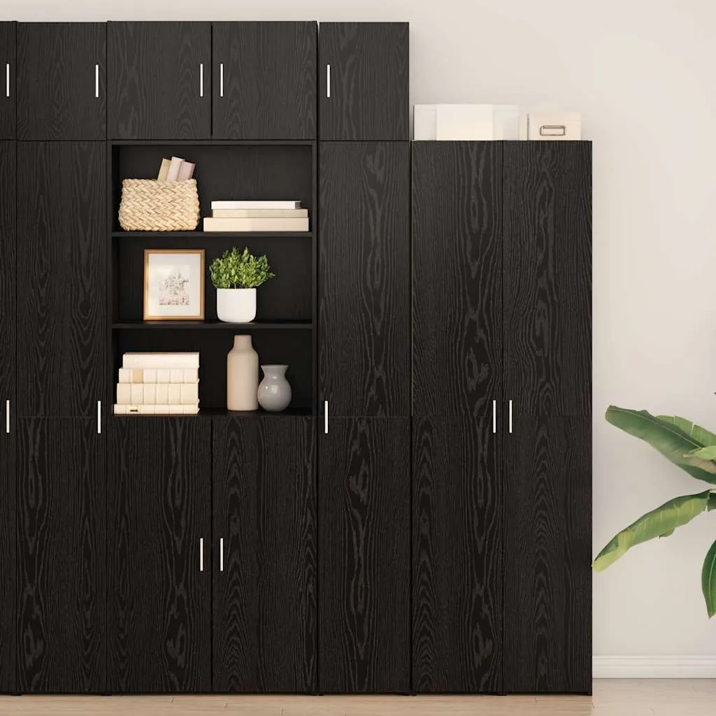 vidaXL Ormar sa policama Crni hrast 30 x 42,5 x 225 cm - Venlo