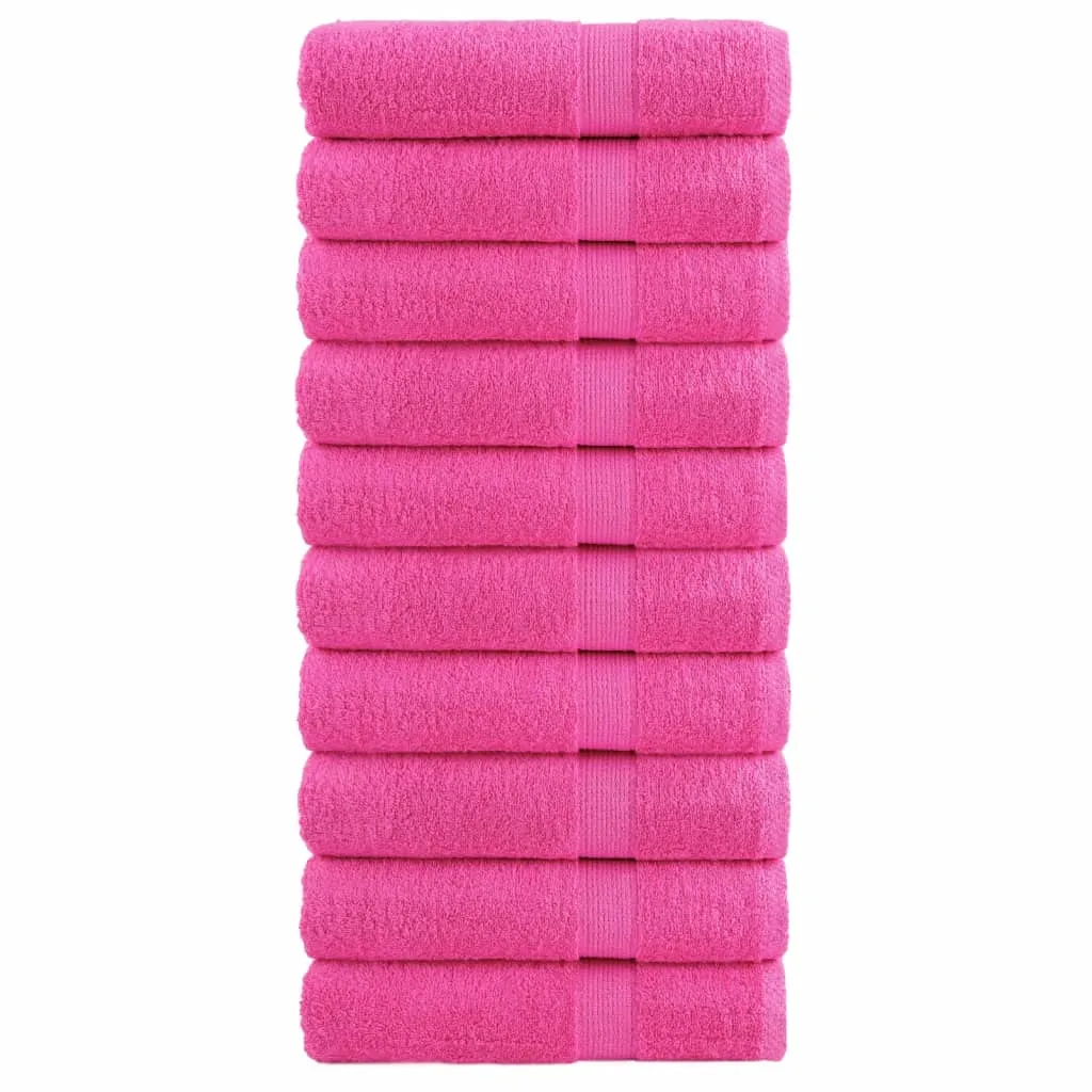 vidaxl ručnici za ruke solund 10 kom ružičasti 50x100 cm 600 gsm - slika 1