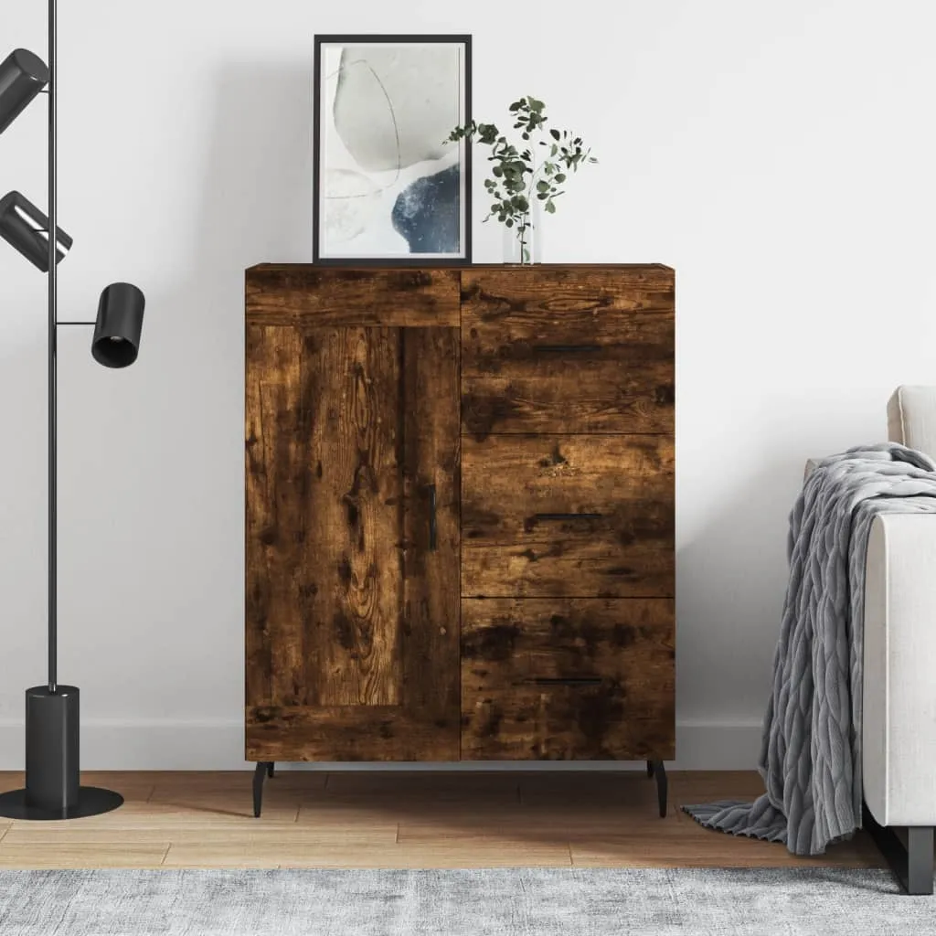 vidaXL Komoda boja dimljenog hrasta 69,5x34x90 cm konstruirano drvo - Venlo