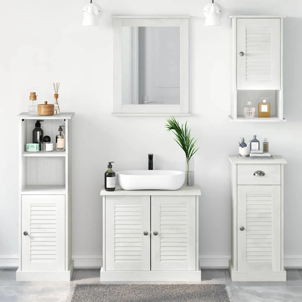 vidaXL Set namještaja za kupaonicu VIGO 5 kom. Antič White - Venlo