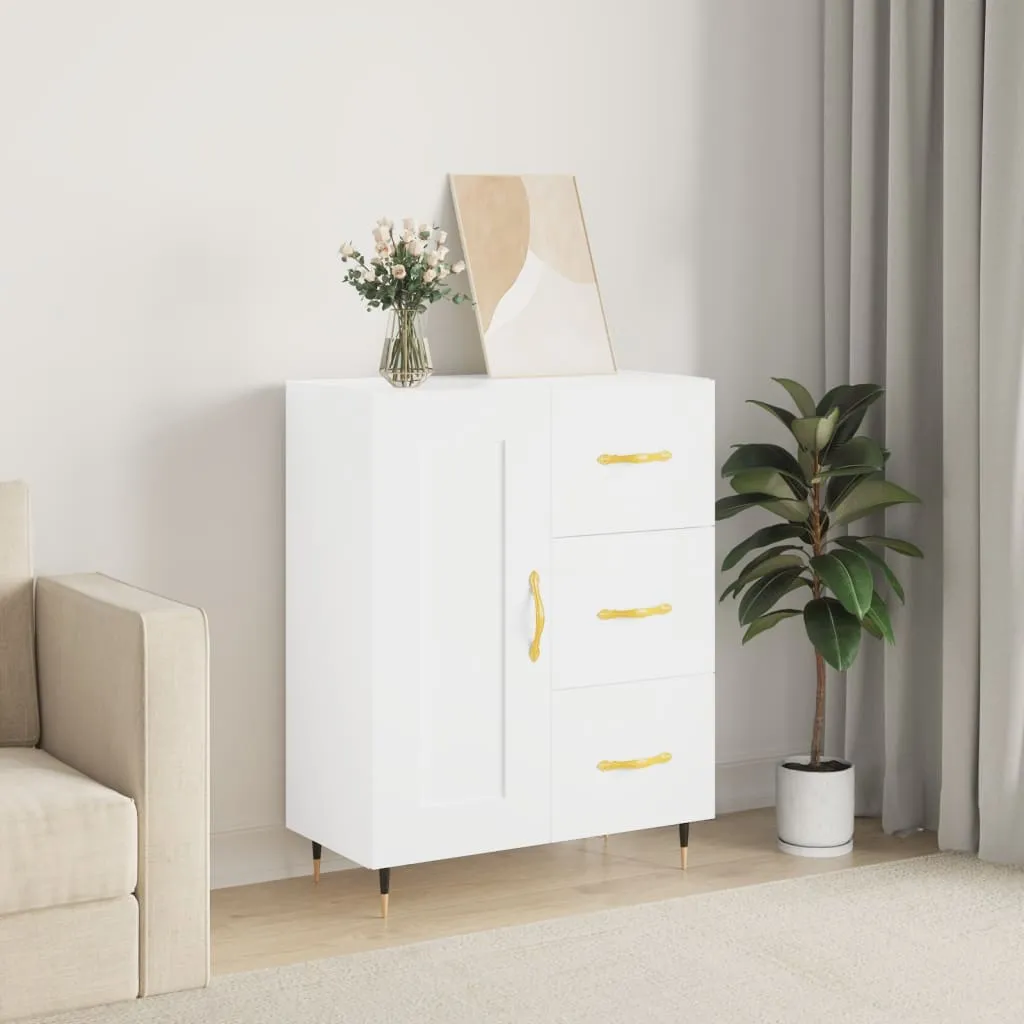 vidaXL Komoda bijela 69,5x34x90 cm od konstruiranog drva - Venlo