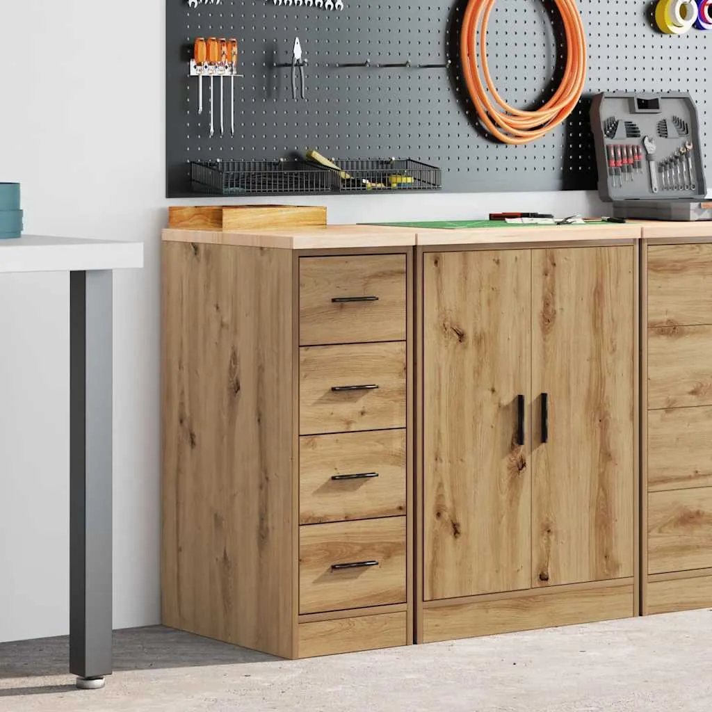 vidaxl garažni ormar za odlaganje 30x51x85 cm masivne borovine - slika 1