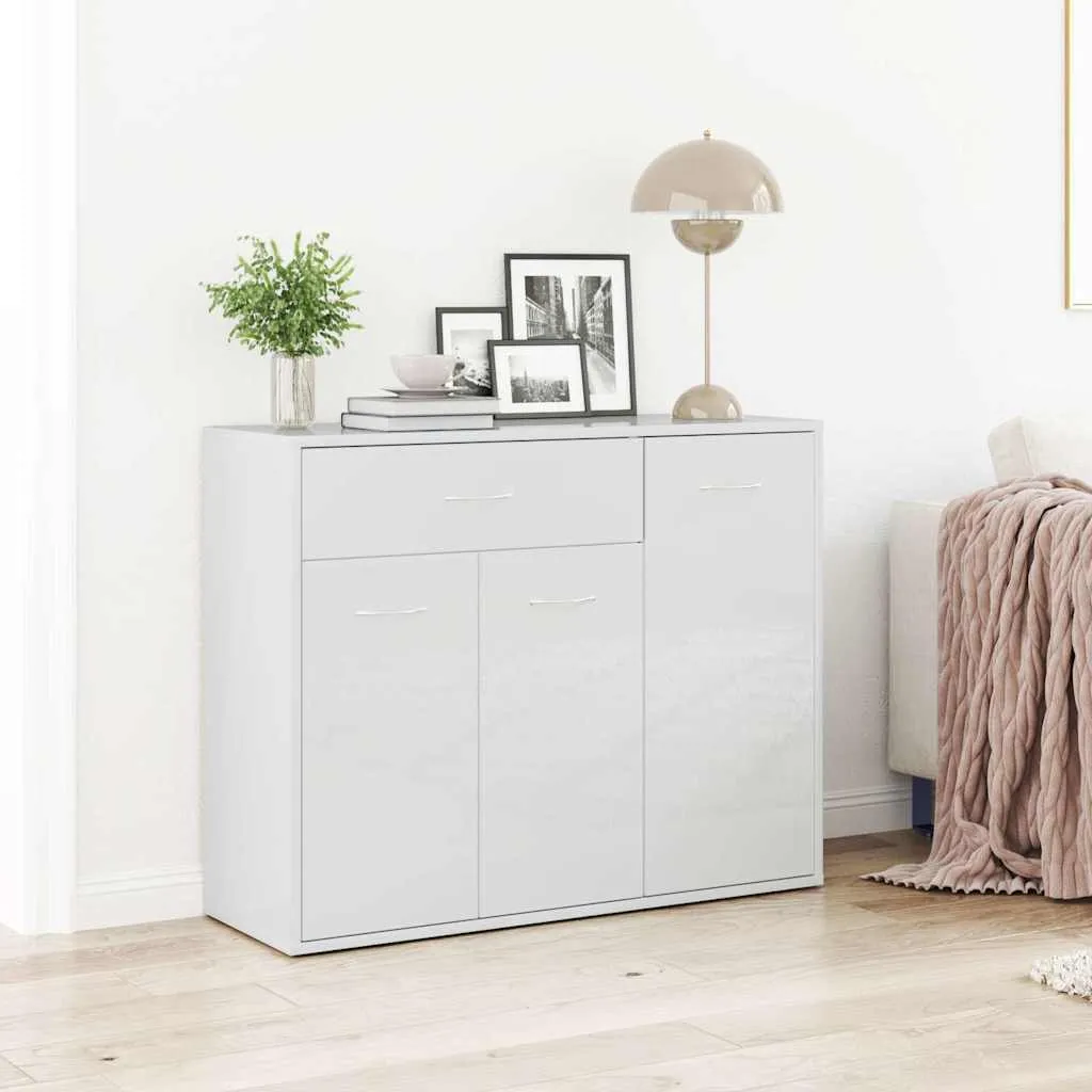 vidaXL Komoda sjajna bijela 88 x 30 x 70 cm od konstruiranog drva - Venlo