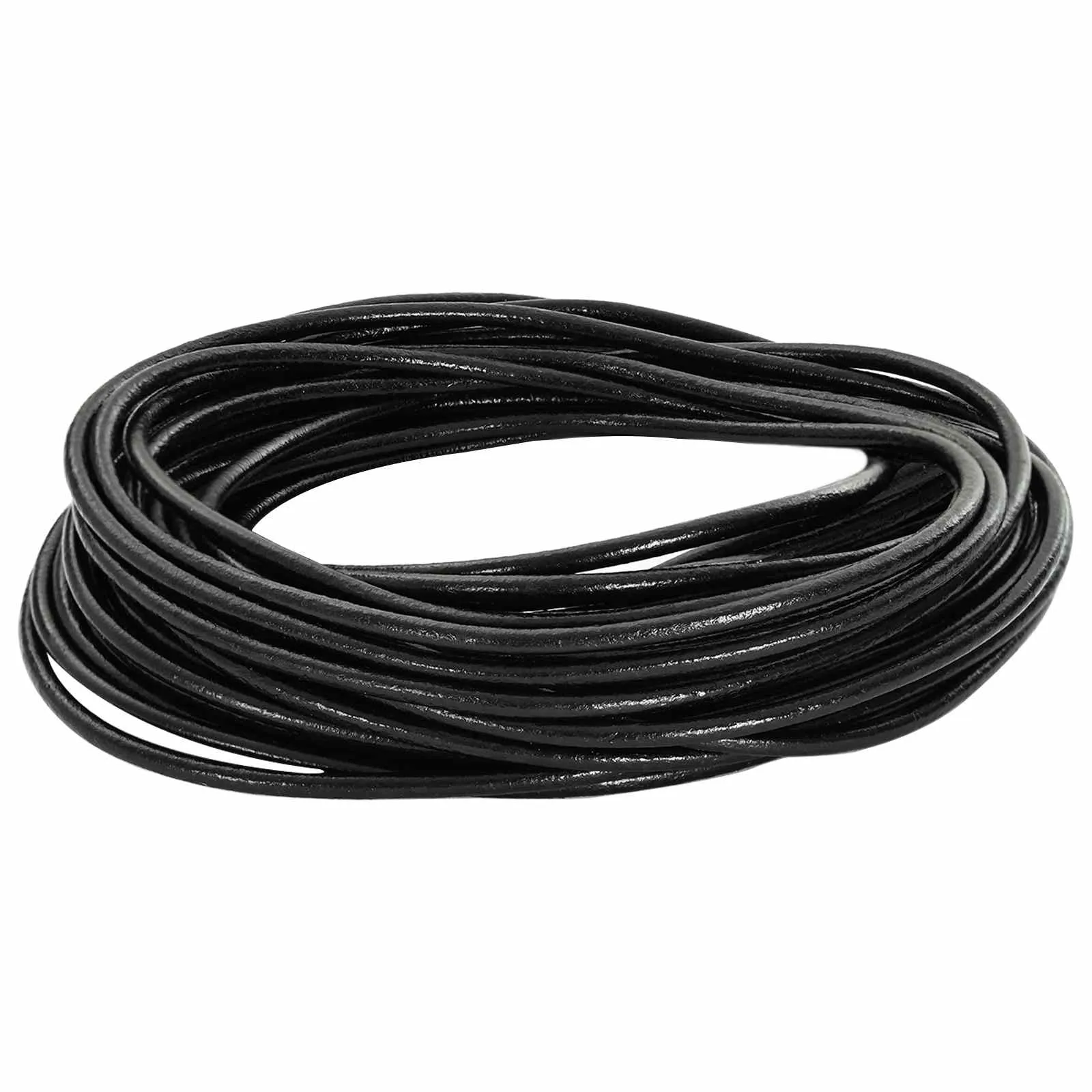 vidaxl kožni konop 1 crna ø3 mm x 10 m koža - slika 1