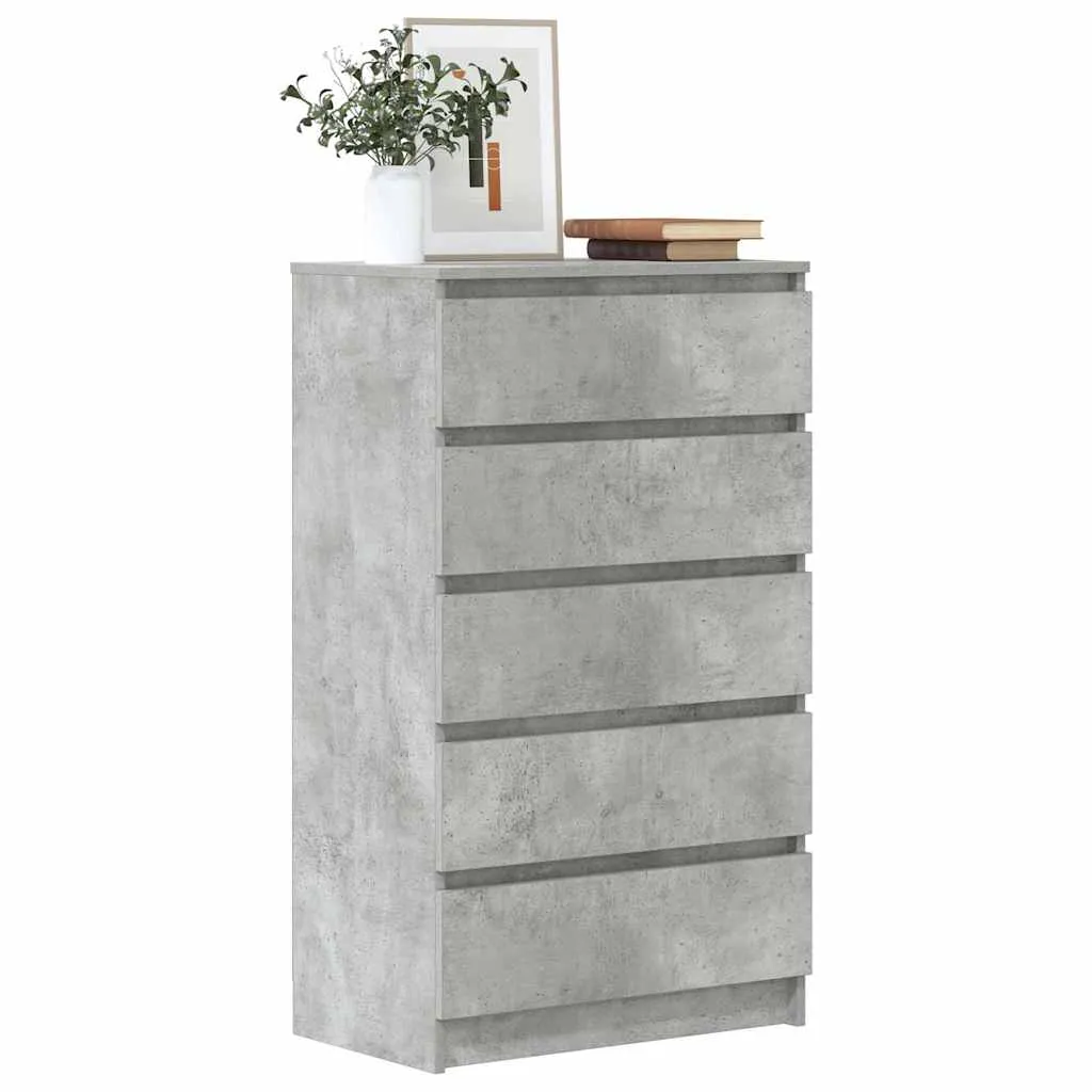 vidaXL Ladičar siva boja betona 60 x 36 x 103 cm od konstruiranog drva - Venlo