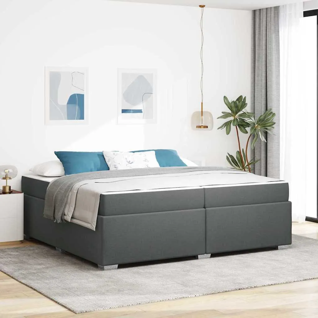 vidaXL Krevetna konstrukcija Tamno siva 200 x 200 cm tkanina - Venlo