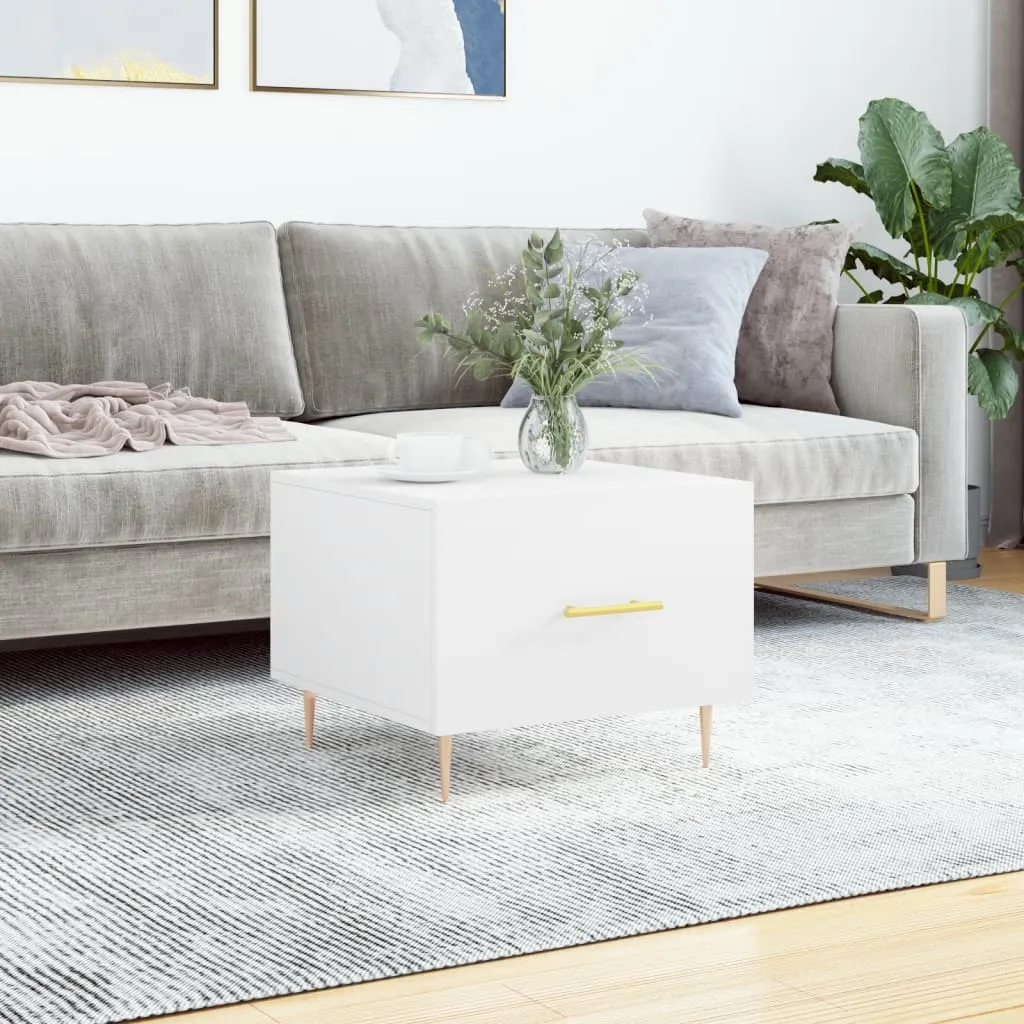 vidaXL Stolić za kavu bijeli 50 x 50 x 40 cm od konstruiranog drva - Venlo