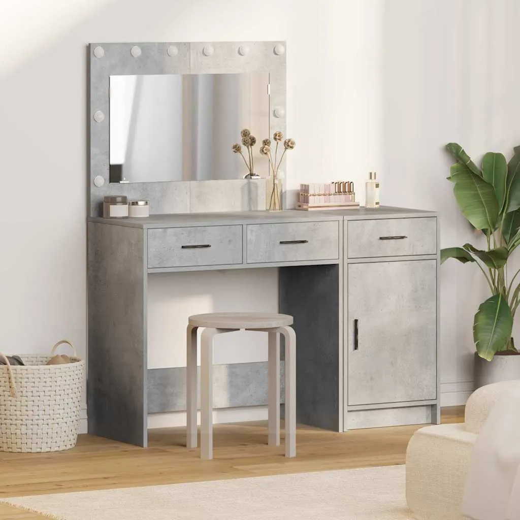 vidaXL Toaletni stol 2 kom. Siva 40 x 41 x 75 cm Konstruirano drvo - Venlo