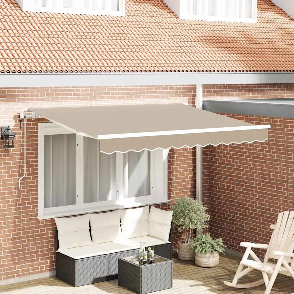 vidaXL Povlačivi tende Bež 350 x 200 cm tkanina - Venlo